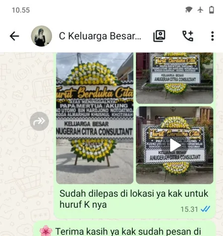 Pengiriman Papan Bunga Duka Wonorejowetan Butuh