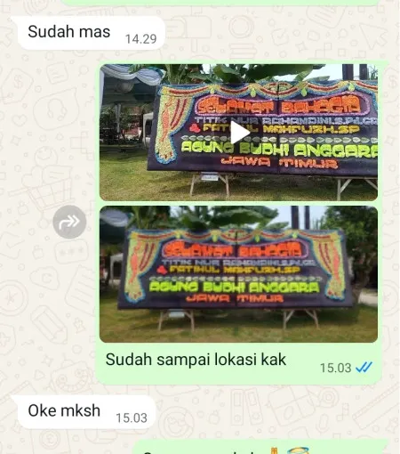 Pengiriman Papan Bunga Wonorejowetan Butuh